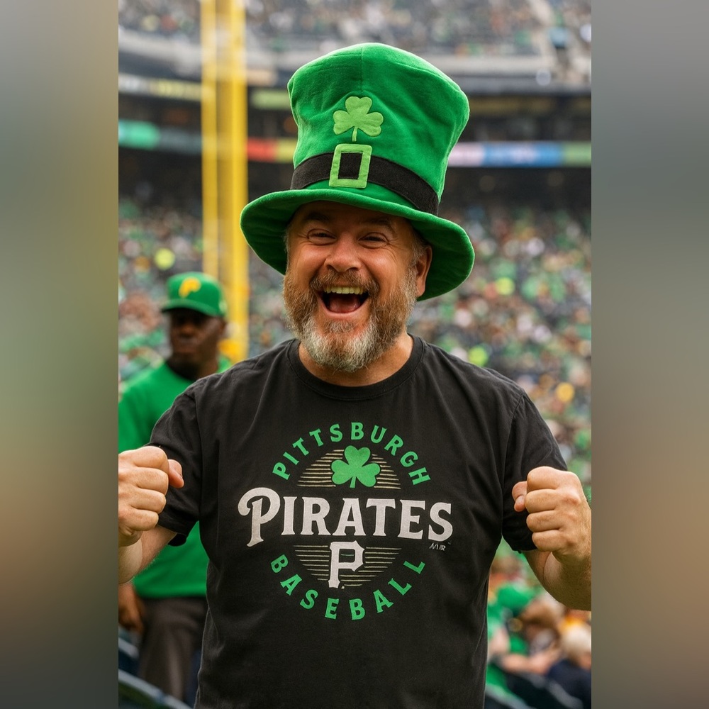 Pittsburgh Pirates MLB St. Pattys Day T-shirt Size XL Shamrock Ireland